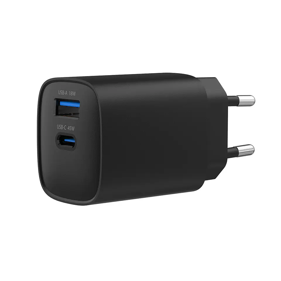 Cargador de Pared 45W Power Delivery – Dual USB-C + USB 5