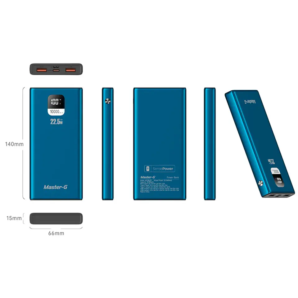 Cargador Portátil 10.000 mAh 22.5W Power Delivery – Display LCD + 3 Puertos 2