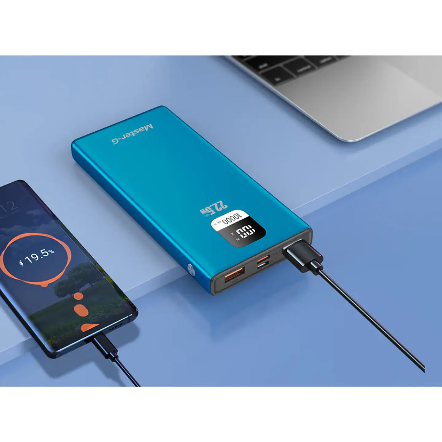 Cargador Portátil 10.000 mAh 22.5W Power Delivery – Display LCD + 3 Puertos 4