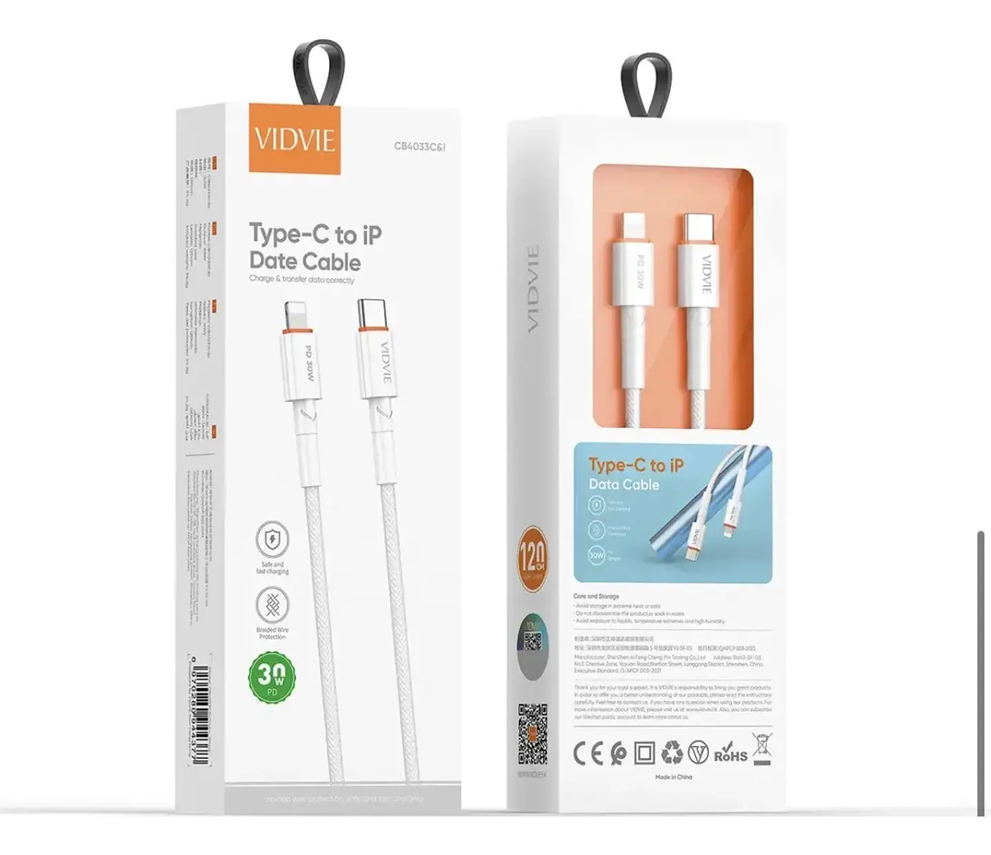 Cable Lightning a USB-A 3A Nylon Trenzado 120cm – iPhone 1