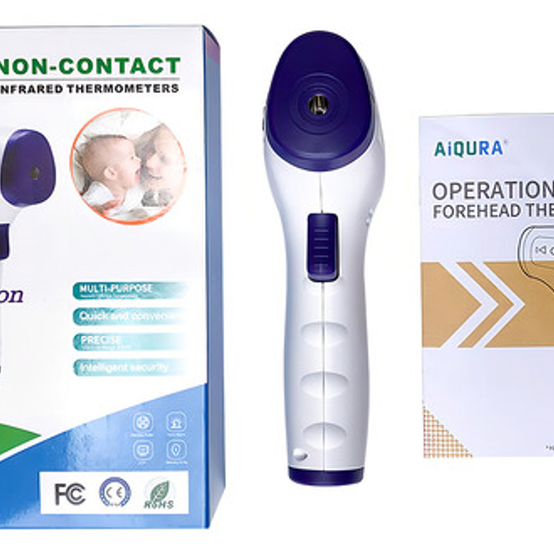 Aiqura Ad801 Termómetro Infrarrojo Digital Temperatura Medico Corporal Color Blanco 10