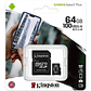 Memoria Micro Sd Kingston 64gb C/ Adaptador Clase 10 100mb/s - Miniatura 3