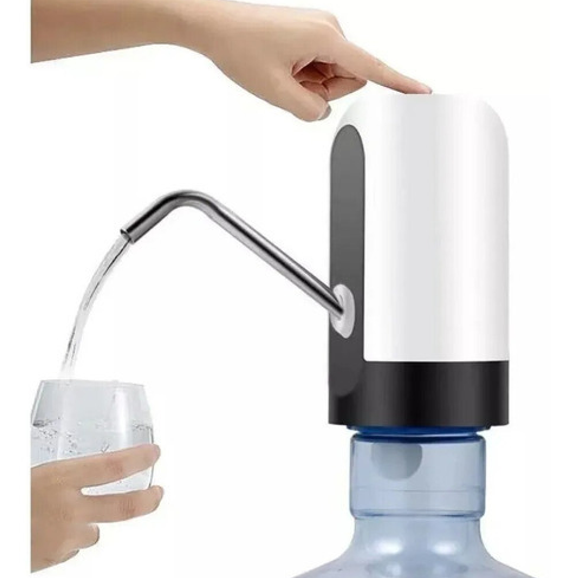 Dispensador De Agua Automatico Recargable Usb Color Blanco 1