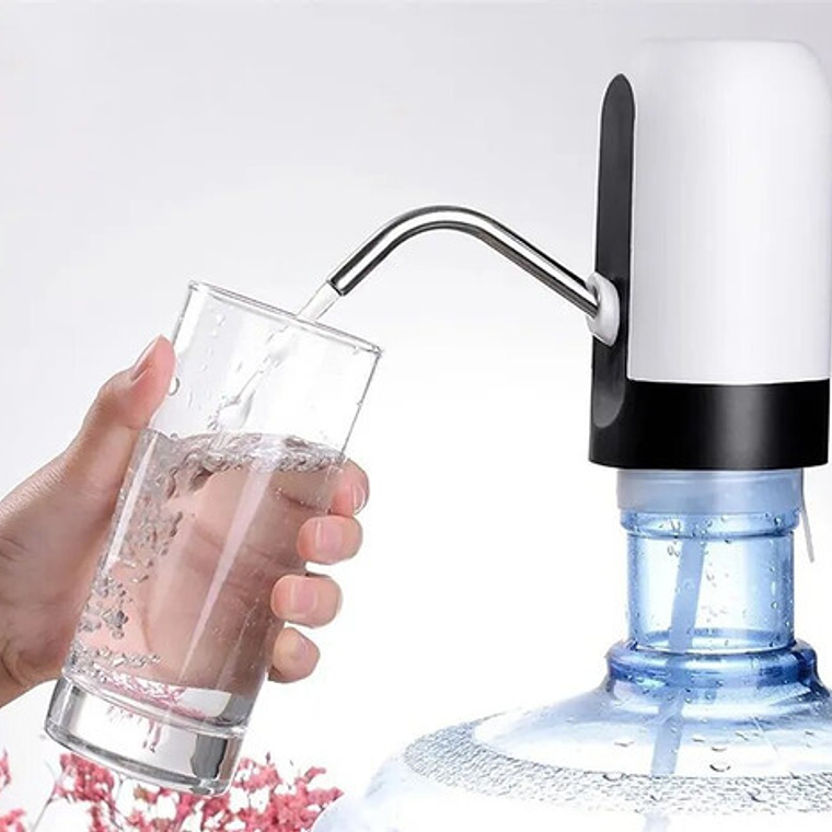 Dispensador De Agua Automatico Recargable Usb Color Blanco 3