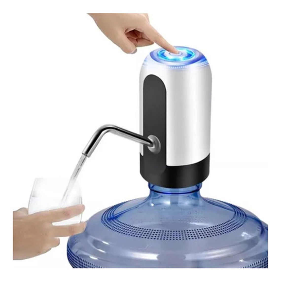 Dispensador De Agua Automatico Recargable Usb Color Blanco 7