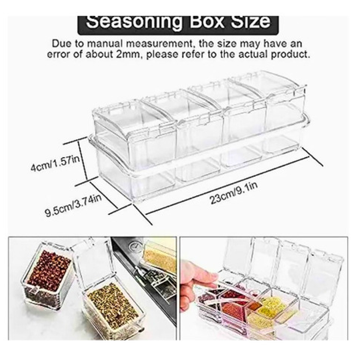 Set Caja Con 4 Recipiente Condimentos 4