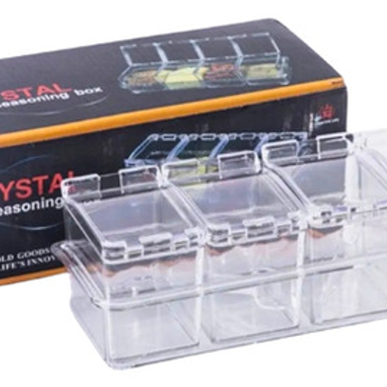 Set Caja Con 4 Recipiente Condimentos 6