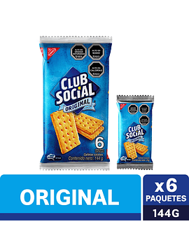 Galletas saladas club social original pack 6 144g