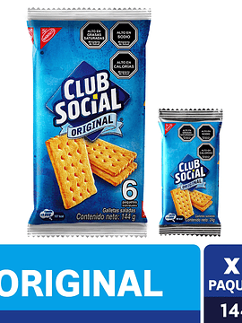 Galletas saladas club social original pack 6 144g