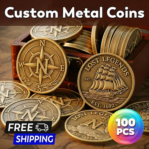 Custom Metal Coins Personalized 3D Metal Zinc Alloy Challenge Coins Diy Gold Silver Souvenir Coins Custom Commemorative Coins