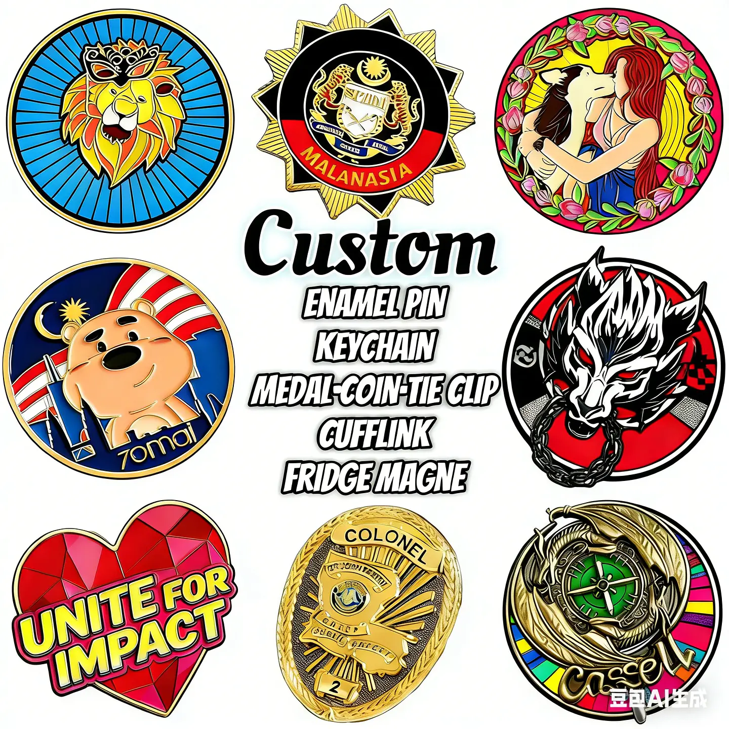 Custom Enamel Pin Personalized Metal Lapel Pin Soft Hard Enamel Brooch Logo Enamel Badge Wholesale MOQ 100PCS 1
