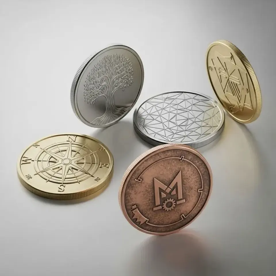 Custom Metal Coins Personalized 3D Metal Zinc Alloy Challenge Coins Diy Gold Silver Souvenir Coins Custom Commemorative Coins 2