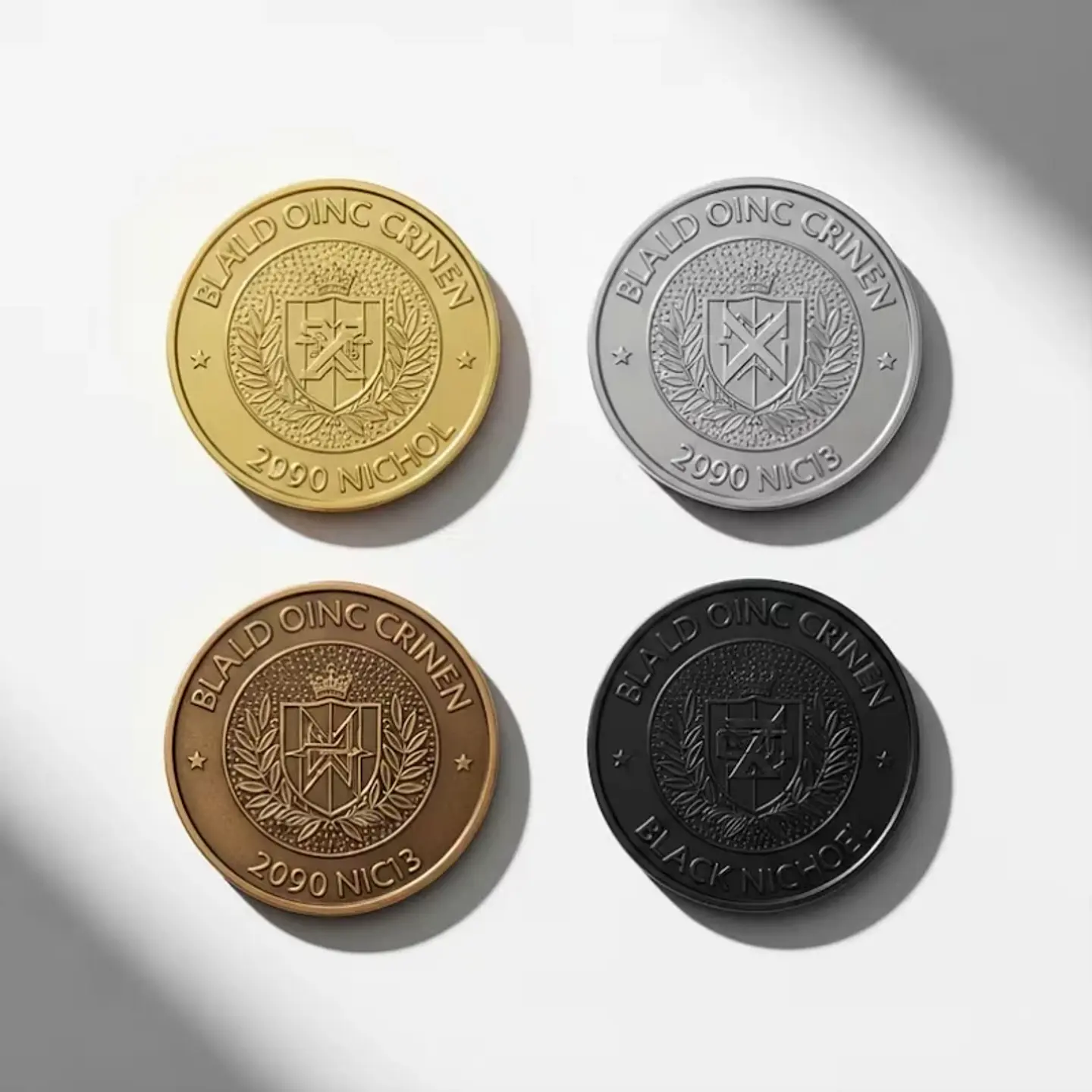 Custom Metal Coins Personalized 3D Metal Zinc Alloy Challenge Coins Diy Gold Silver Souvenir Coins Custom Commemorative Coins 4