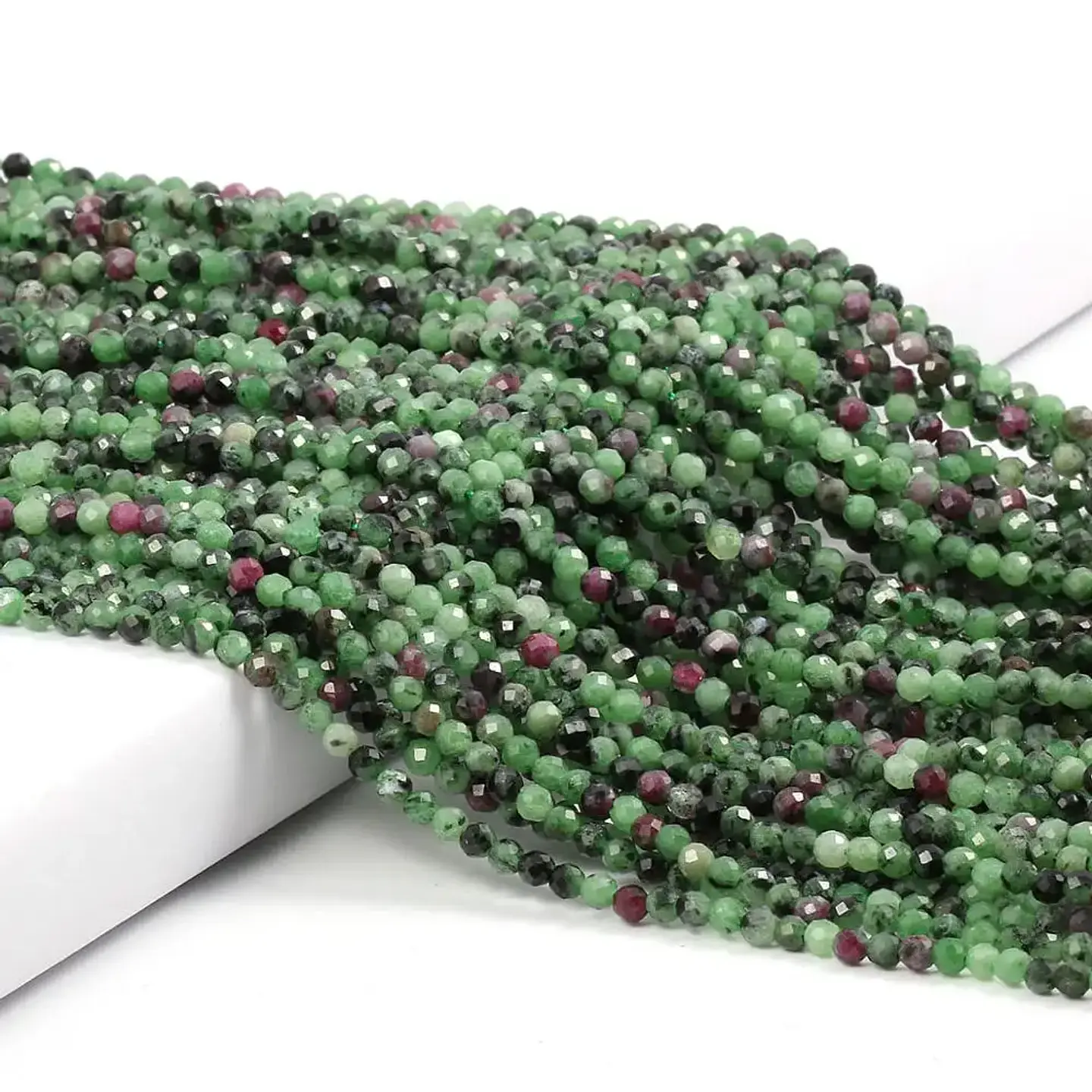 Small Beads Natural Stone Beads Tourmaline Sapphir 2,3,4,5mm Section Loose Beads for Jewelry Making Necklace DIY Bracelet (36cm) 5