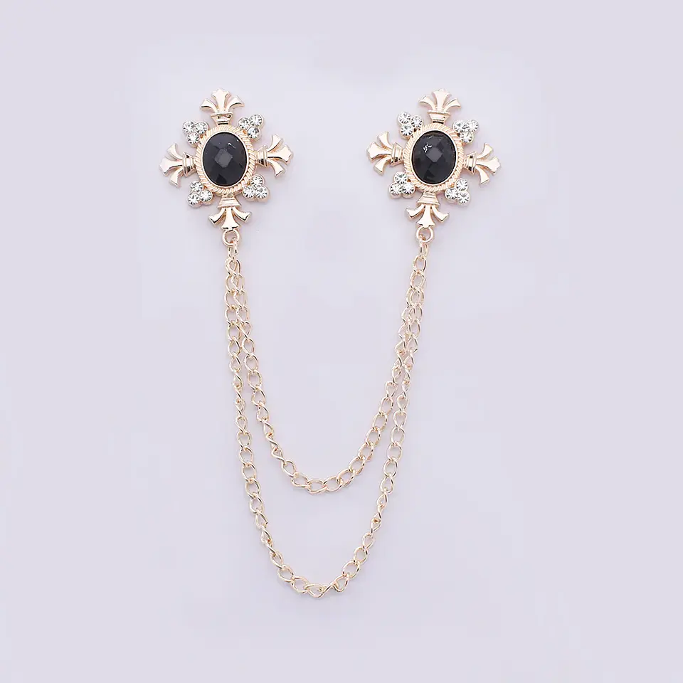 Fashion Crystal Brooches for Women Waist Buckle Fixed Strap Charm Safety Lapel Pins Cardigan Scarf Buckle Badge Accessories 6