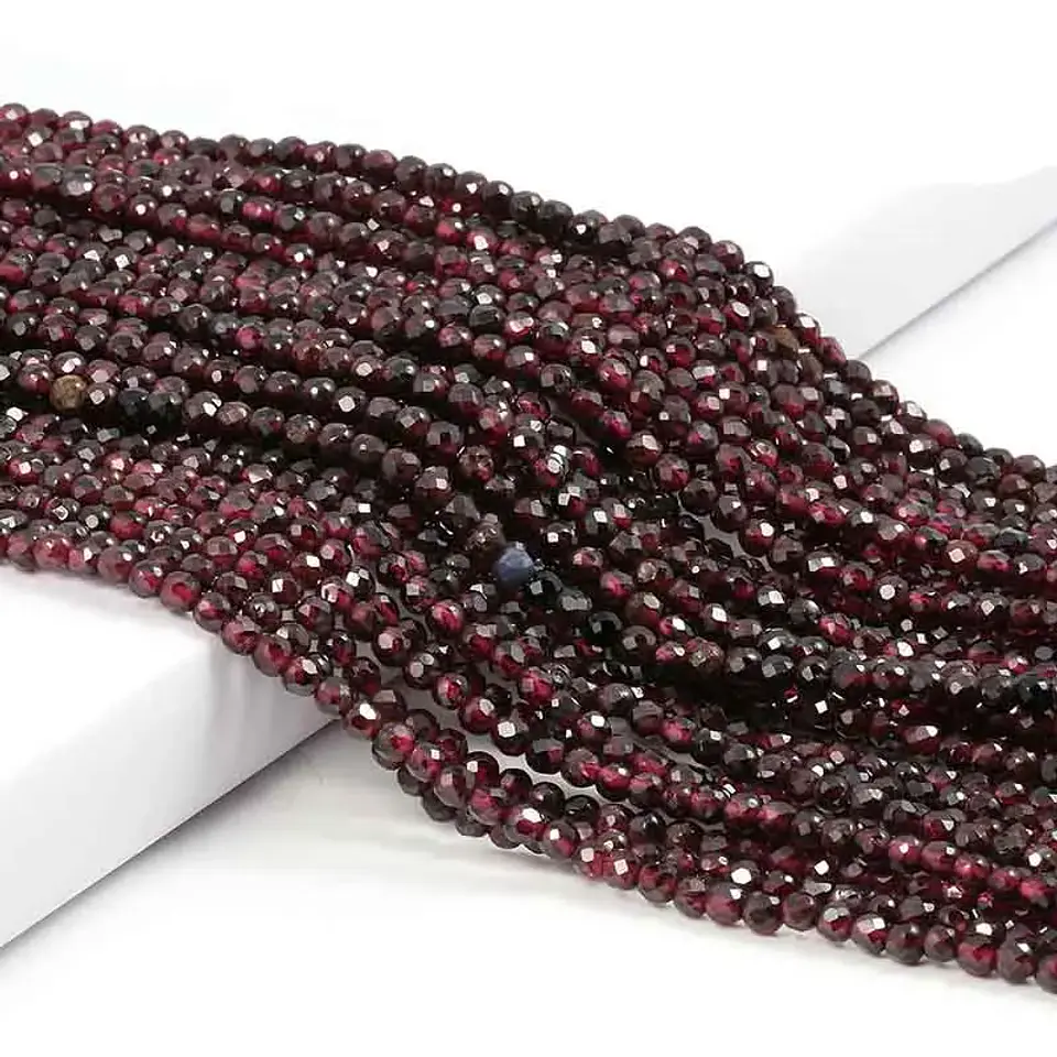 Small Beads Natural Stone Beads Tourmaline Sapphir 2,3,4,5mm Section Loose Beads for Jewelry Making Necklace DIY Bracelet (36cm) 8