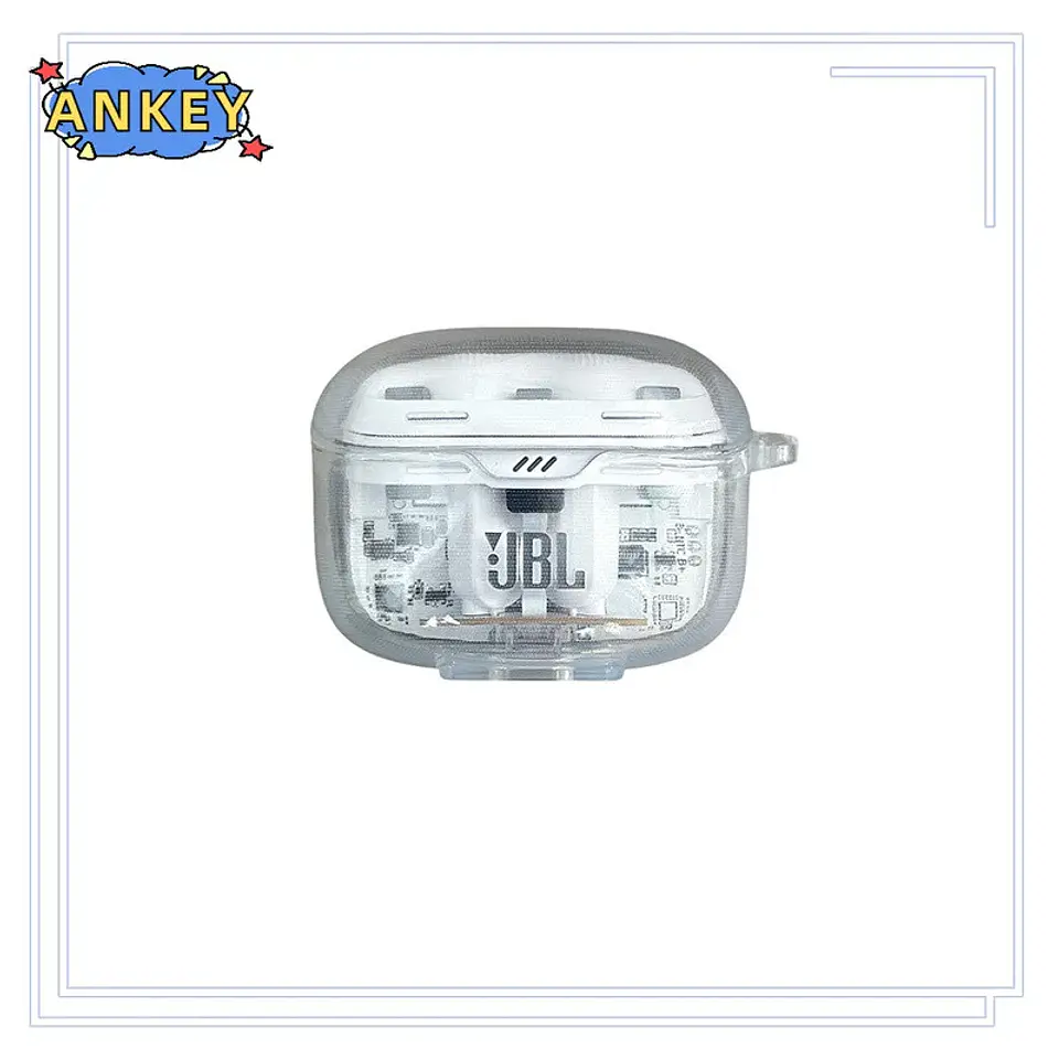 for JBL Tune Beam 2 Case Protective Transparent Clear TPU Covers JBL Tune Buds 2 Bluetooth Earphone with Nylon lanyard 10