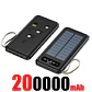 Solar Power Bank 500000mAh Fast Charging Powerbank High Capacity Portable Mobile Power Flashlight Built in 4 Cables Battery - Thumbnail 8
