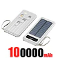 Solar Power Bank 500000mAh Fast Charging Powerbank High Capacity Portable Mobile Power Flashlight Built in 4 Cables Battery - Thumbnail 10