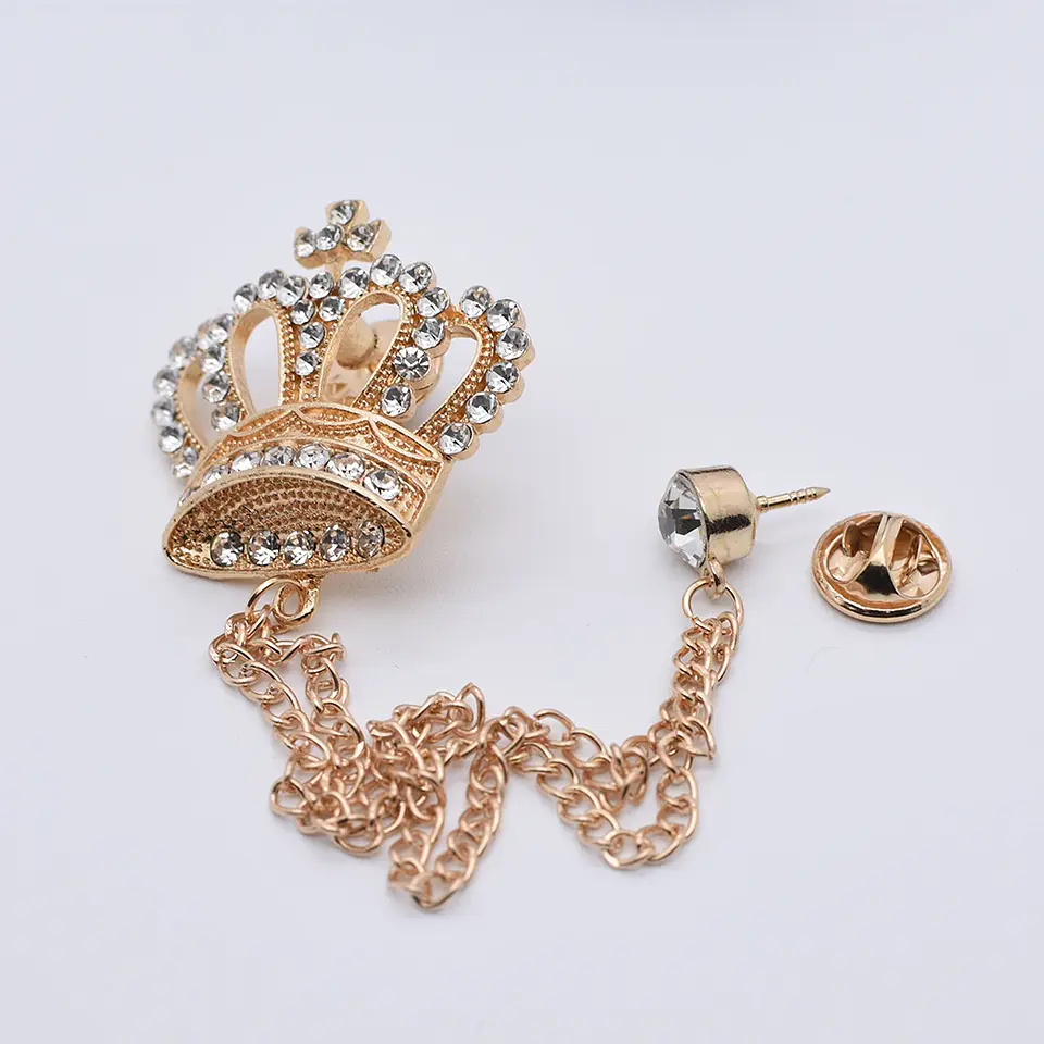 Fashion Crystal Brooches for Women Waist Buckle Fixed Strap Charm Safety Lapel Pins Cardigan Scarf Buckle Badge Accessories 11