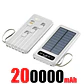 Solar Power Bank 500000mAh Fast Charging Powerbank High Capacity Portable Mobile Power Flashlight Built in 4 Cables Battery - Thumbnail 11