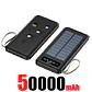 Solar Power Bank 500000mAh Fast Charging Powerbank High Capacity Portable Mobile Power Flashlight Built in 4 Cables Battery - Thumbnail 12