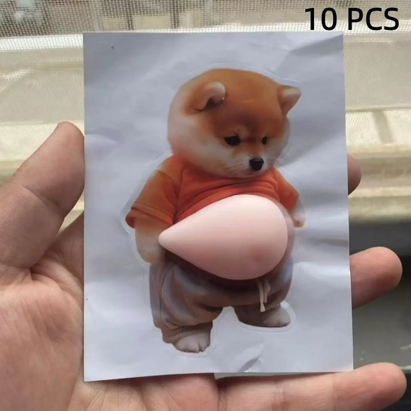 Cute Puppy Big Belly Pinch Sticker Cartoon 3D Shiba Inu Anti-collision Sticker DIY Mobile Phone Case Sticker Children's Toy 11