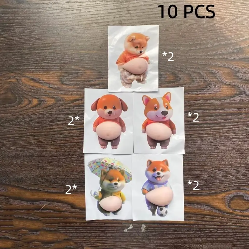 Cute Puppy Big Belly Pinch Sticker Cartoon 3D Shiba Inu Anti-collision Sticker DIY Mobile Phone Case Sticker Children's Toy 15