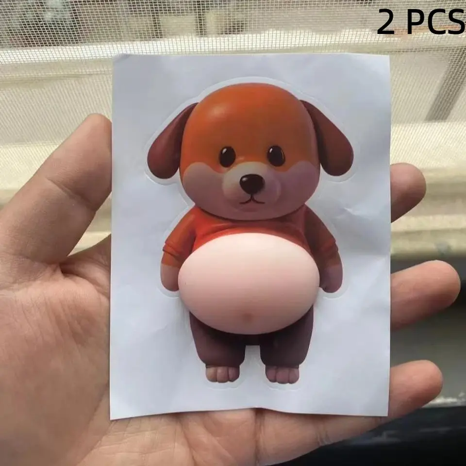 Cute Puppy Big Belly Pinch Sticker Cartoon 3D Shiba Inu Anti-collision Sticker DIY Mobile Phone Case Sticker Children's Toy 22