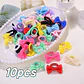 10/20/30/40pcs Cute Bow Elastic Non-slip Hair Ties | Suitable for All Occasions: Festive Photography, Fun Soft Hair Accessories - Thumbnail 9
