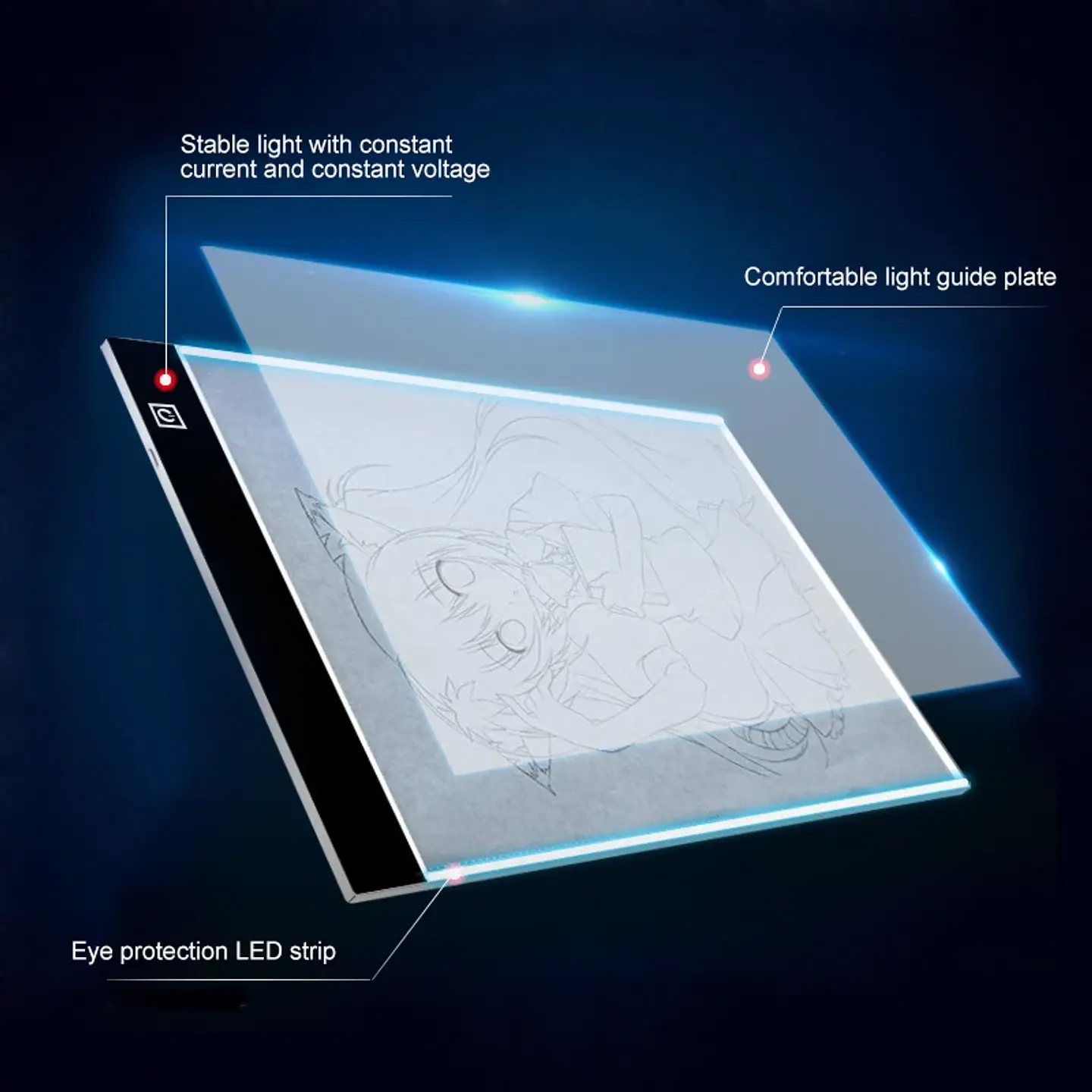 3 Level Dimmable Led Drawing Copy Pad Board for Baby Toy A4 Creativity Painting Educational Toys for Children Gifts 3