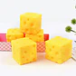 Squishy Square Cheese Squeeze Toys Slow Rebound Push Stress Relief Sensory Toy Soft Butter Cheese Fidget Toy Christmas Present - Thumbnail 1