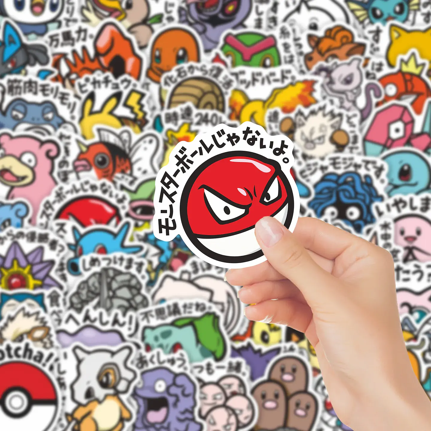 56PCS Cute Anime Pokemon Stickers Cartoon Pikachu Sealing Decoration DIY Laptop Decals Graffiti Sticker Reward Gift Kid Toy 5