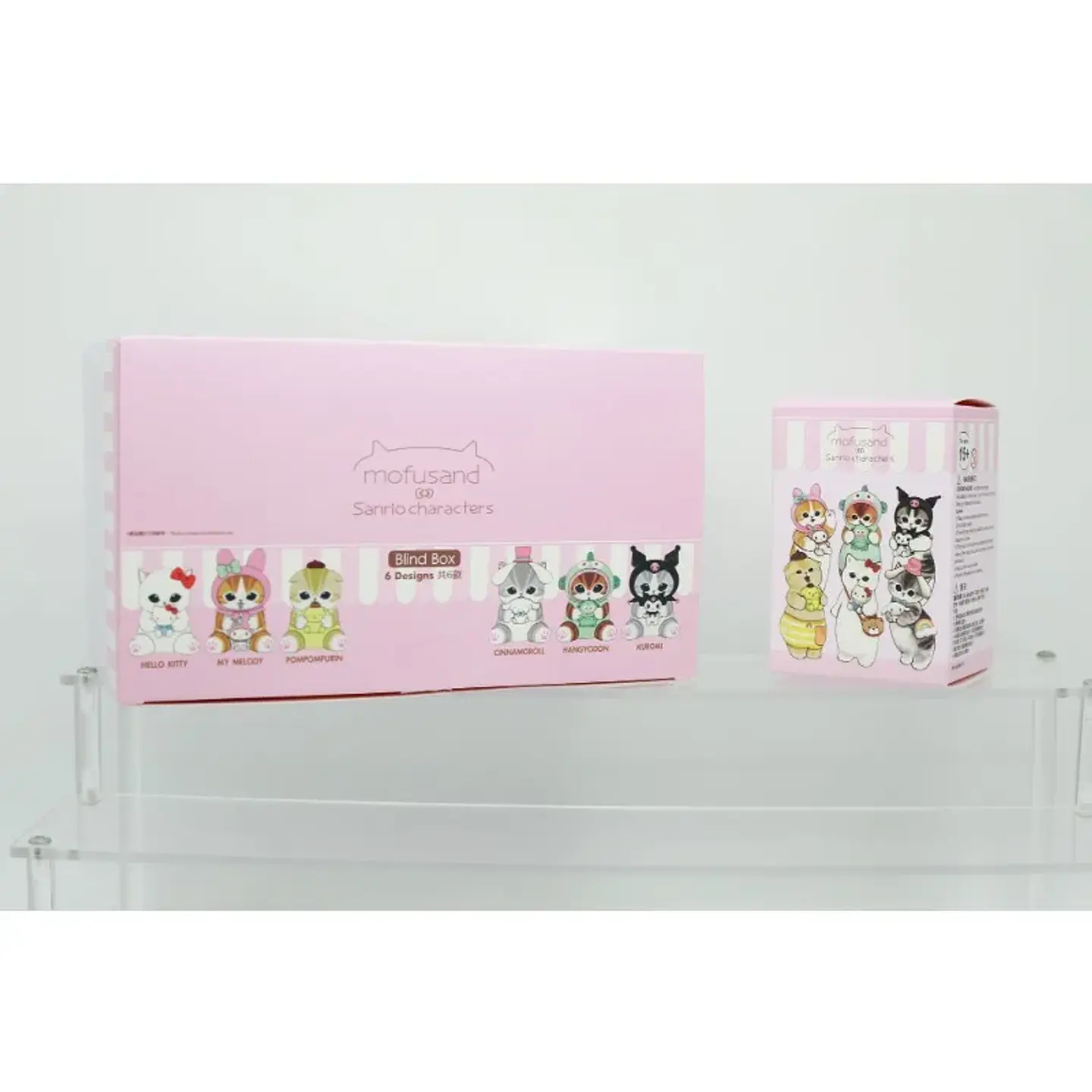 Mofusands Cats Blind Box Toys Sanrio Character Cartoon Melody Mystery Pudding Dog COS Dress Up Cute Cat Doll Toys Kids Gifts 2