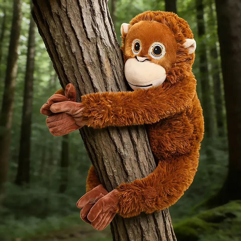 30-90CM Cartoon Gorilla Plush Toy Chimpanzees Punch Monkey Soft Stuffed Doll Decor Girls Birthday Gift Orangutan Plushies Dolls 1