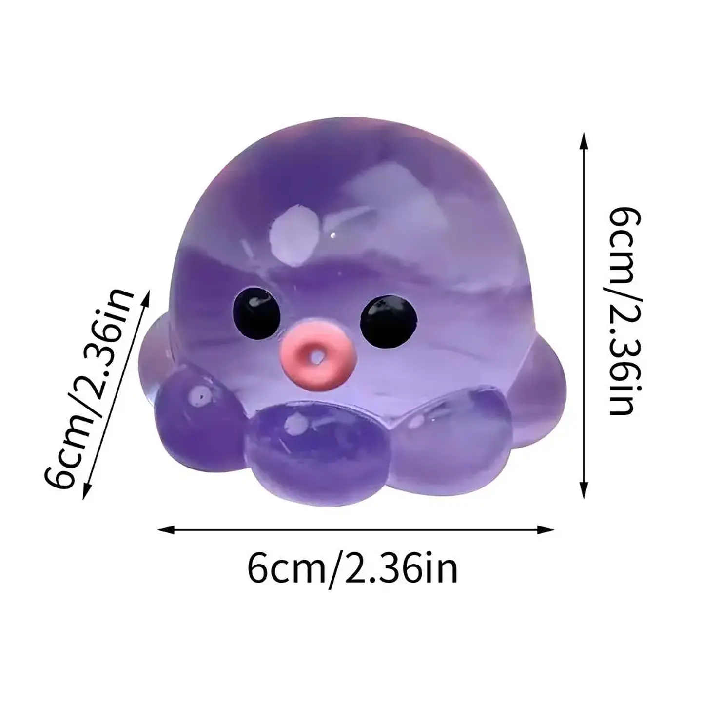 Octopus Squeeze Fidget Toy Rubber Clear Crystal Octopus Hand Relax Toy Homemade Bubble Hairstyle Game For Kids Adults Pinch Toy 2