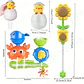 Interactive Suction Cup Bath Toy Set for Youngsters，Ideal for Youngsters and Schoolers, Perfect Gift for Halloween, Christmas - Thumbnail 2