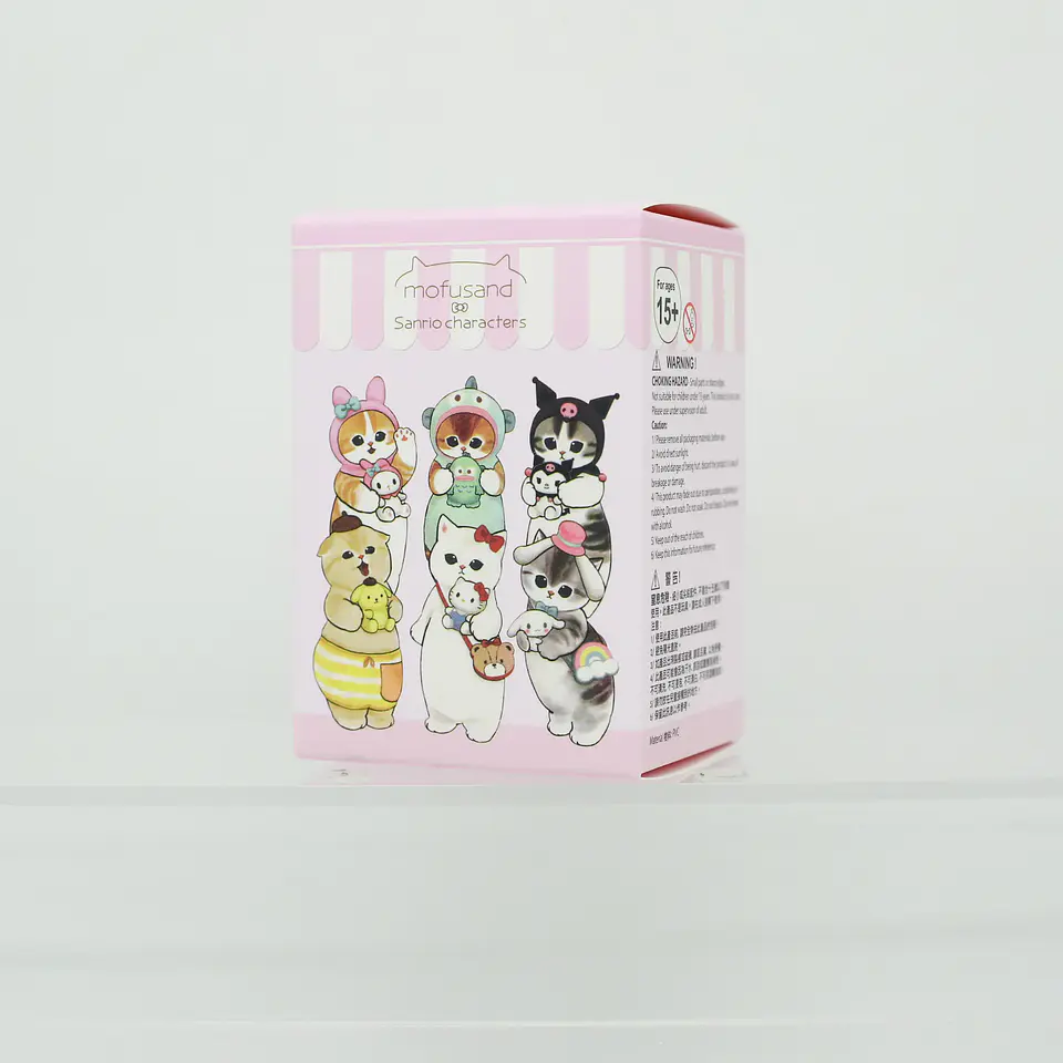 Mofusands Cats Blind Box Toys Sanrio Character Cartoon Melody Mystery Pudding Dog COS Dress Up Cute Cat Doll Toys Kids Gifts 7