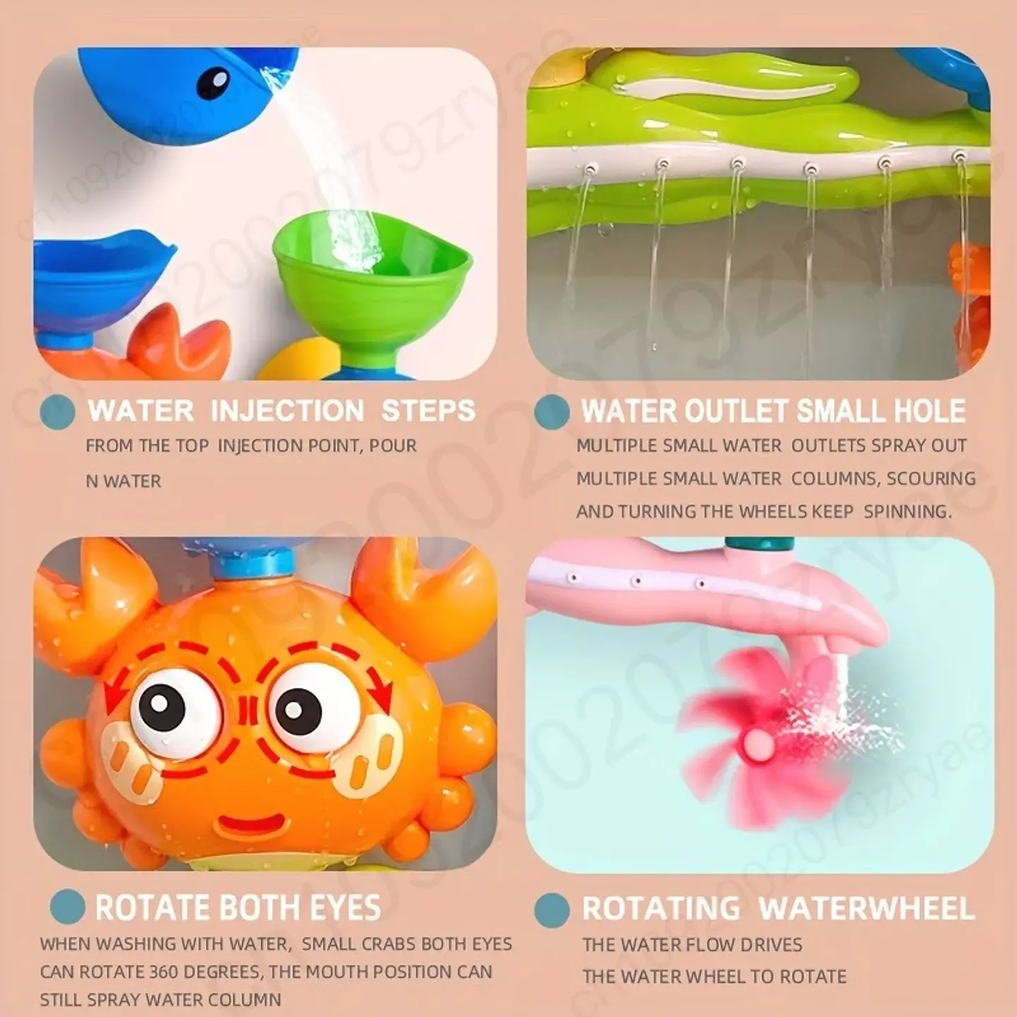 Interactive Suction Cup Bath Toy Set for Youngsters，Ideal for Youngsters and Schoolers, Perfect Gift for Halloween, Christmas 6