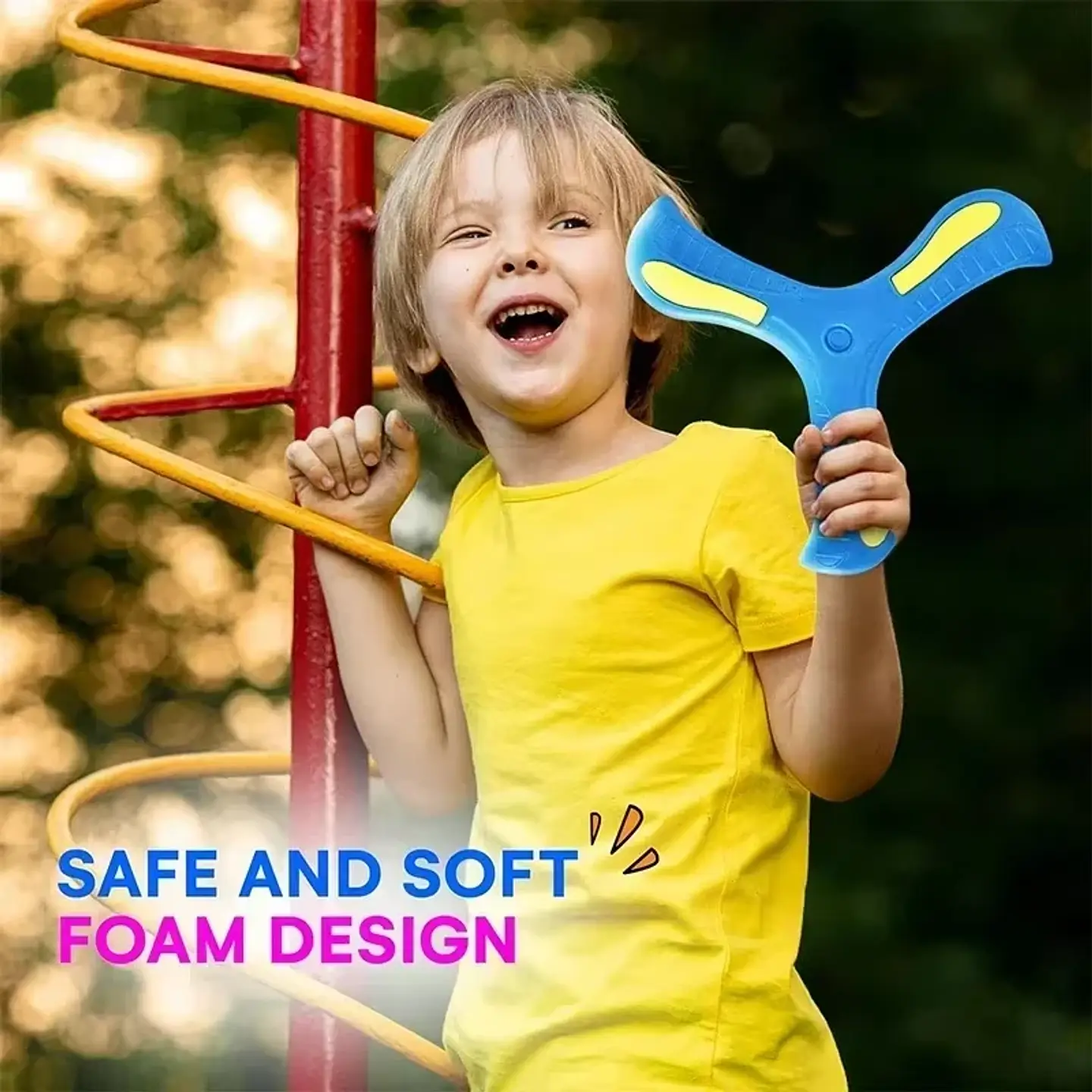 Outdoor Sport Flying Disc Toy Soft EVA Touching Boomerang Return Dart Three-leaf Cross Hand Throw Spinner Interactive Game 4