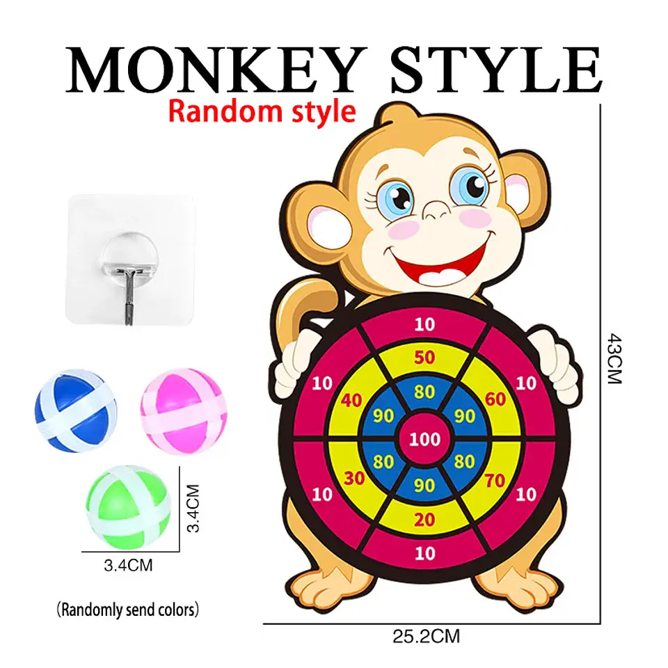 Montessori Dart Board Target Sports Game Toys For Children 4 To 6 Years Old Outdoor Toy Child Indoor Girls Sticky Ball Boys Gift 11