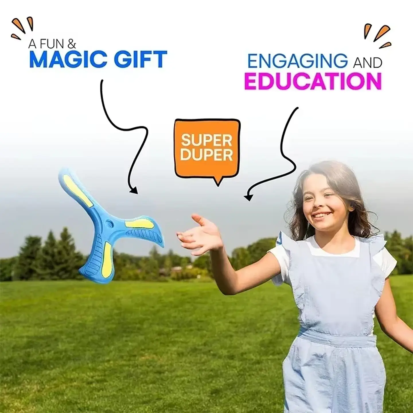 Outdoor Sport Flying Disc Toy Soft EVA Touching Boomerang Return Dart Three-leaf Cross Hand Throw Spinner Interactive Game 5