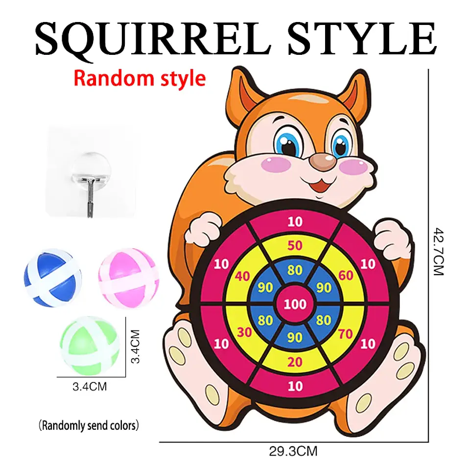 Montessori Dart Board Target Sports Game Toys For Children 4 To 6 Years Old Outdoor Toy Child Indoor Girls Sticky Ball Boys Gift 12