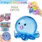 Octopus Squeeze Fidget Toy Rubber Clear Crystal Octopus Hand Relax Toy Homemade Bubble Hairstyle Game For Kids Adults Pinch Toy - Thumbnail 7