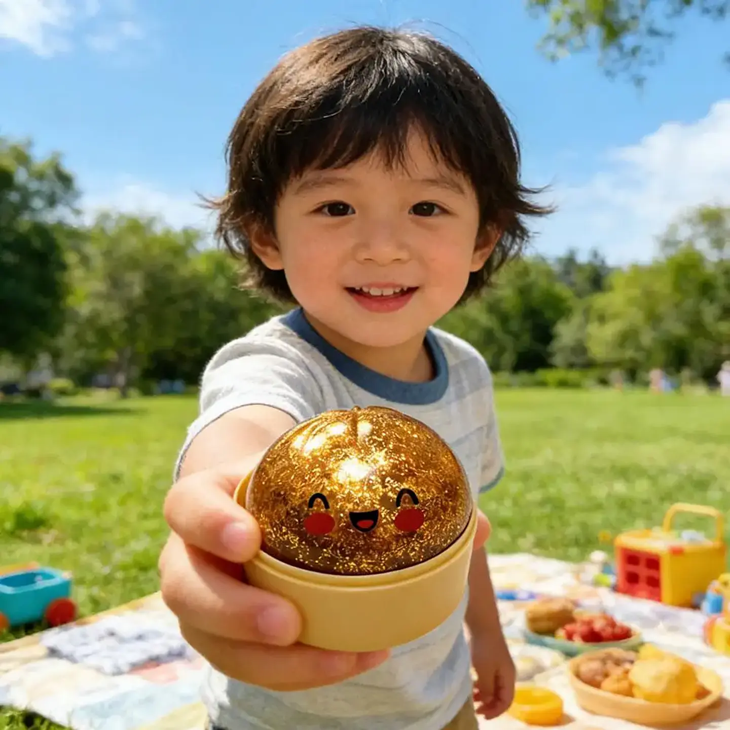Realistic Giant Dumpling Squeeze Toy with Bamboo Steamer Soft TPR Dough Ball Decompression Fidget Toy Funny Creative Gift 7