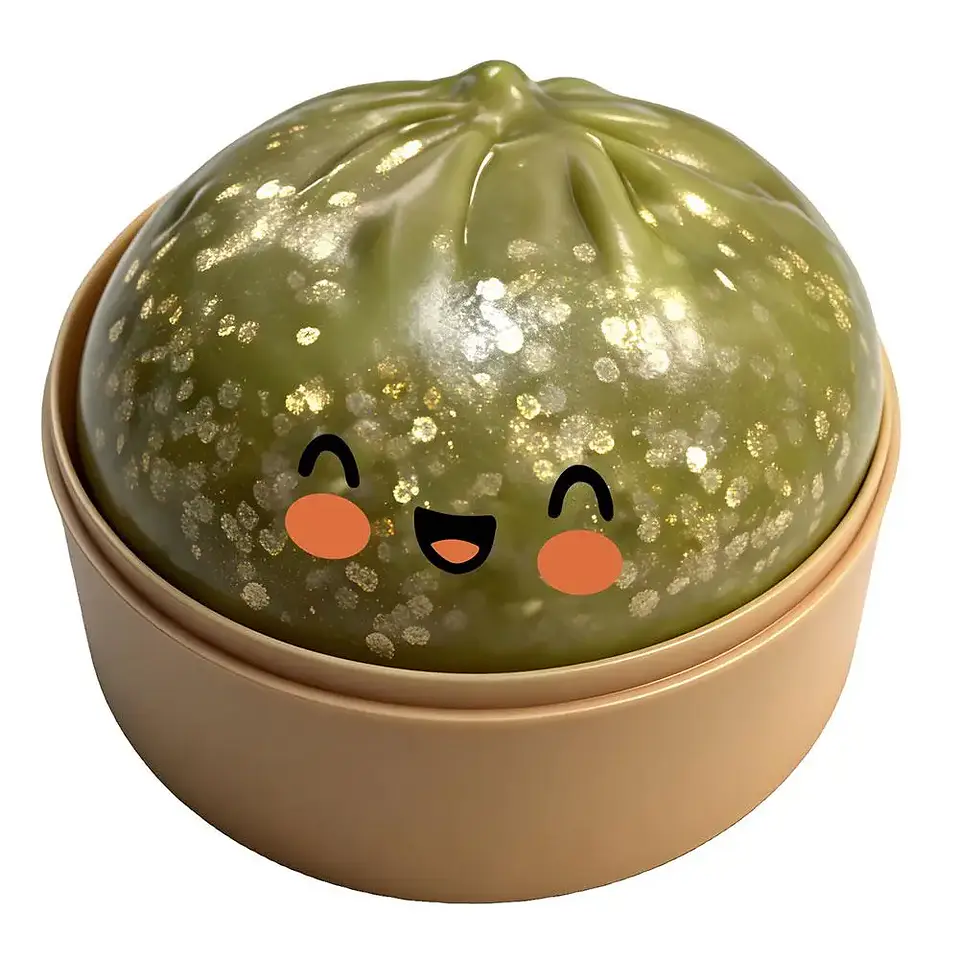 Realistic Giant Dumpling Squeeze Toy with Bamboo Steamer Soft TPR Dough Ball Decompression Fidget Toy Funny Creative Gift 8