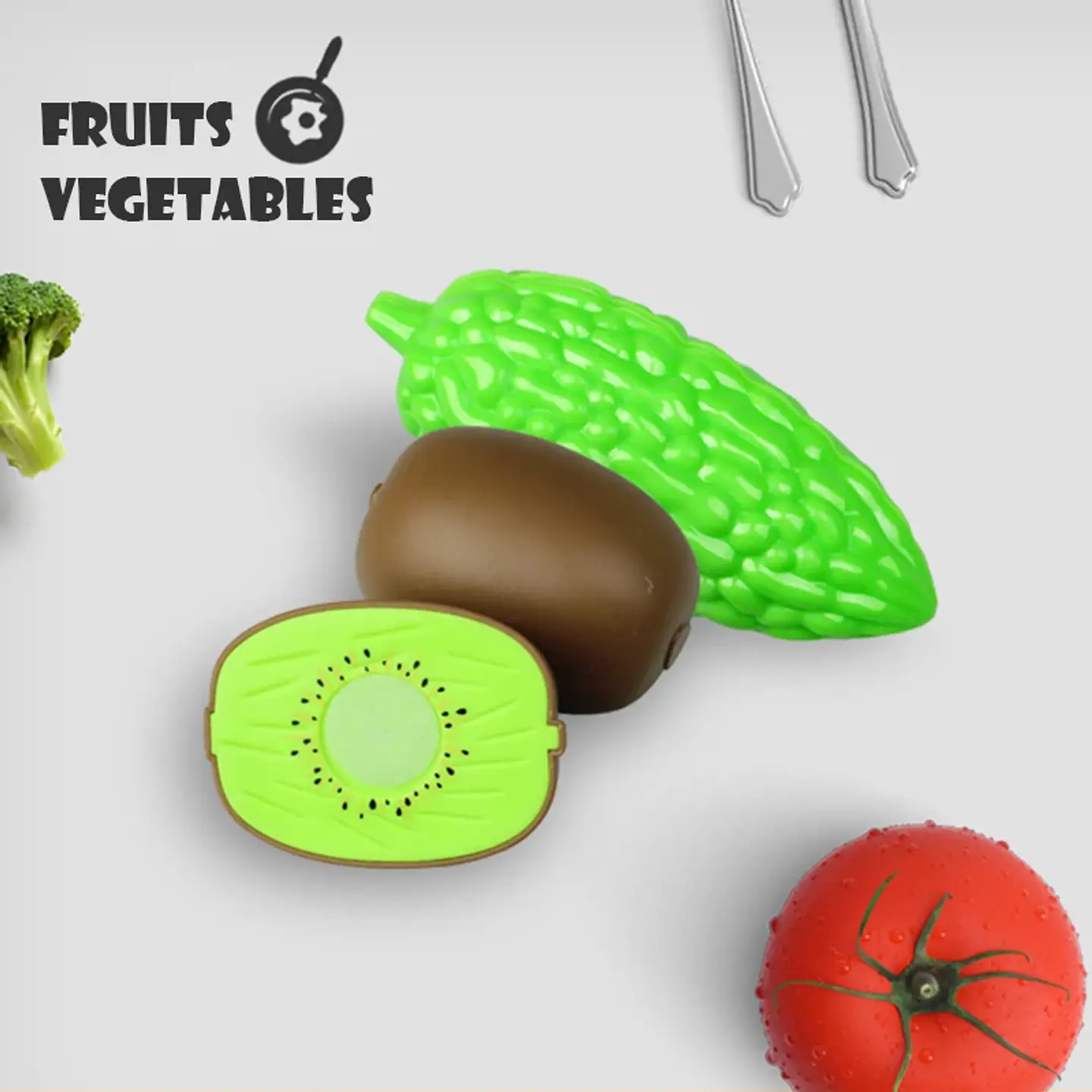 6/10/13/24Pcs Kitchen Fun Cutting Fruits and Vegetables Food Play House Set Puzzle Education Toys For Kids Boys Girls Xmas Gifts 3