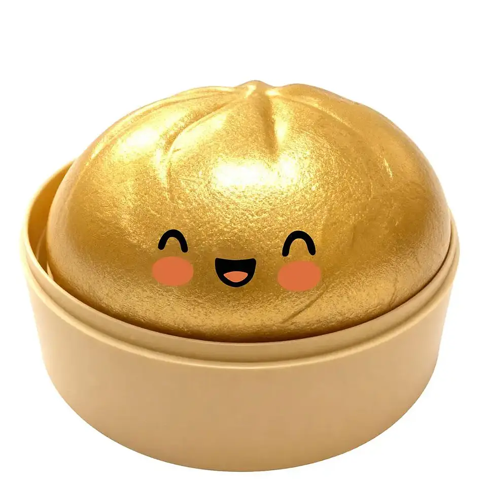 Realistic Giant Dumpling Squeeze Toy with Bamboo Steamer Soft TPR Dough Ball Decompression Fidget Toy Funny Creative Gift 12