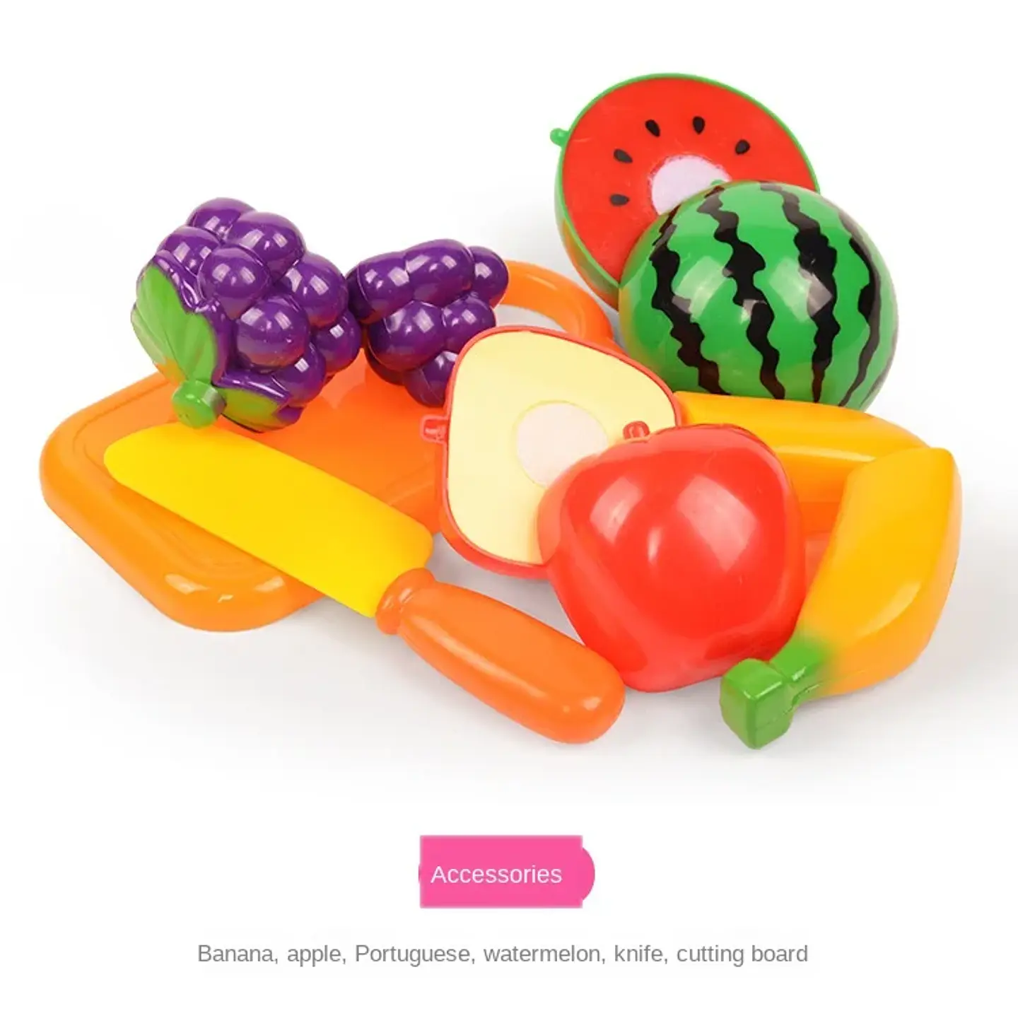 6/10/13/24Pcs Kitchen Fun Cutting Fruits and Vegetables Food Play House Set Puzzle Education Toys For Kids Boys Girls Xmas Gifts 8