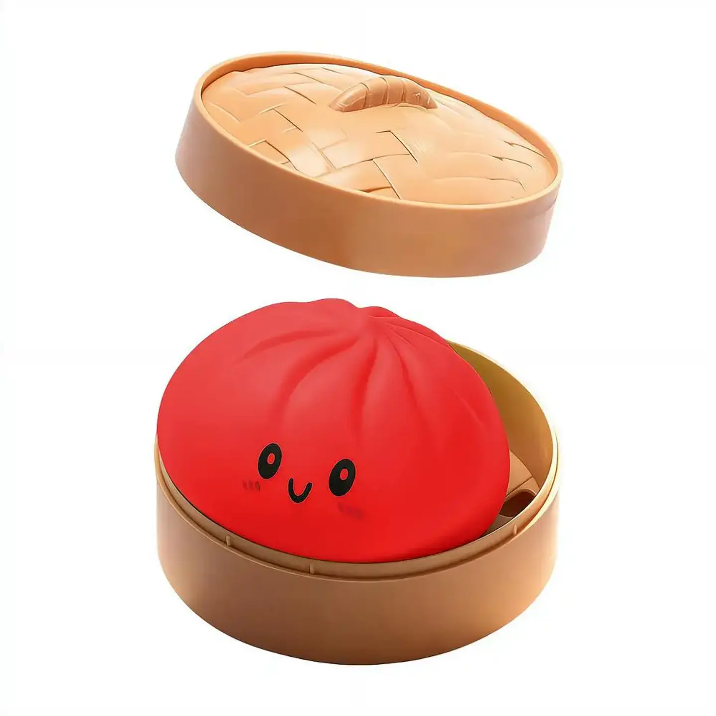Realistic Giant Dumpling Squeeze Toy with Bamboo Steamer Soft TPR Dough Ball Decompression Fidget Toy Funny Creative Gift 13